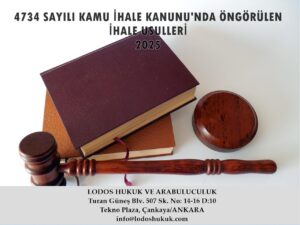 4734 sayılı Kamu İhale Kanunu'nda Öngörülen İhale Usulleri