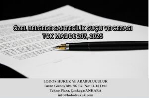 ÖZEL BELGEDE SAHTECİLİK SUÇU